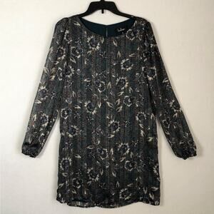 Lulu's Shift Dress Women's Size Small Floral Long Sleeve